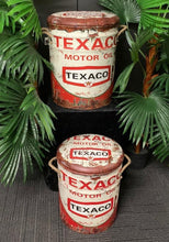 Load image into Gallery viewer, Workshop Storage -  Set of Two Red Texaco Tubs/Stools