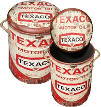 Load image into Gallery viewer, Workshop Storage -  Set of Two Red Texaco Tubs/Stools
