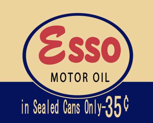 Plaque - Esso Motor Oil Glass