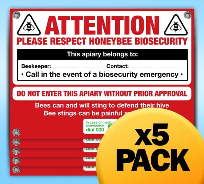 Red & White A2 ABK Safety Sign - 5 Pack