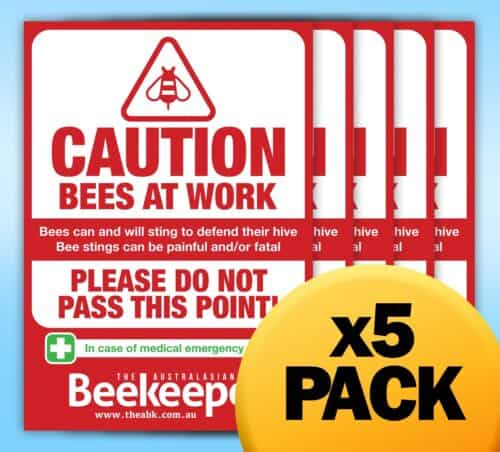 Red & White A4 ABK Safety Sign - 5 Pack