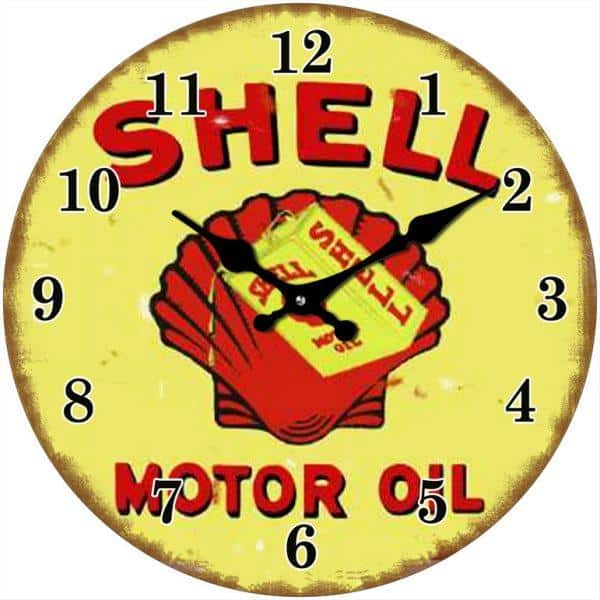 Shell Motor Oil Clock