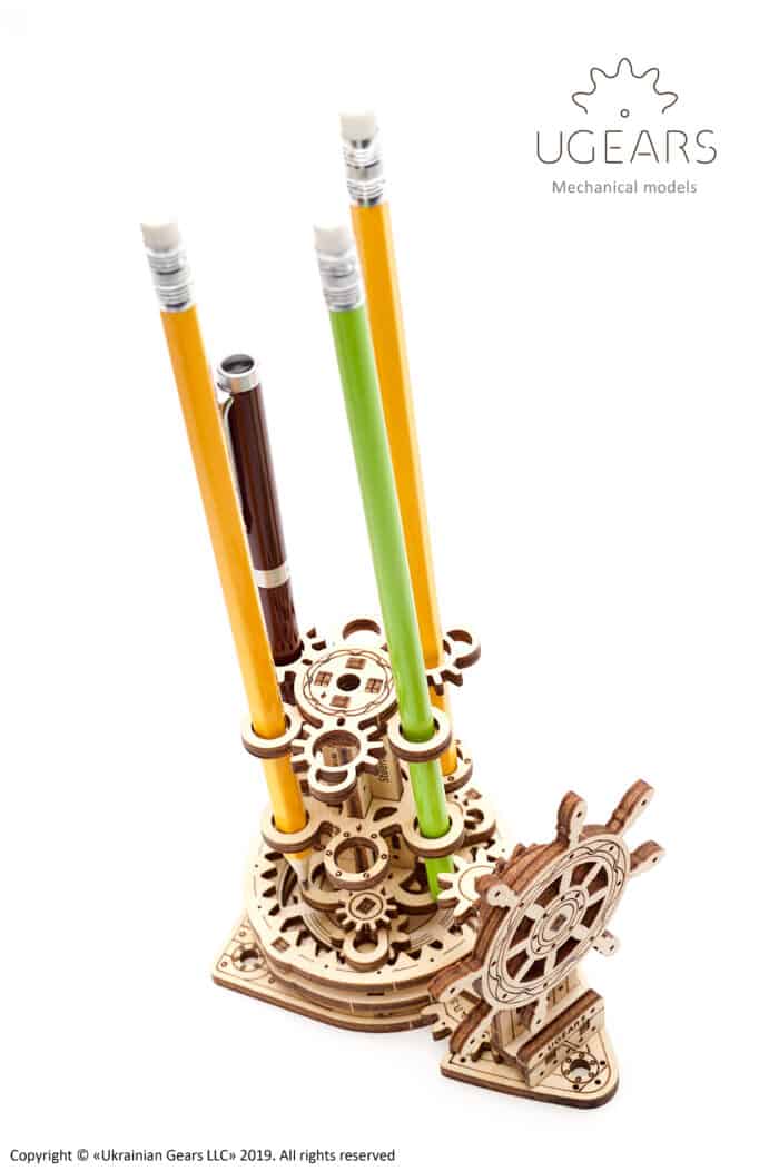Ugears Wheel-Organizer for pens and pencils model